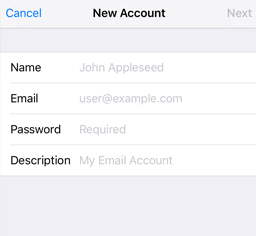 Enter Account Information